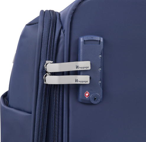 סט מזוודות בד קלות 3 יח' 30/25/20 מבית IT Luggage דגם Lustrous Luxe בצבע כחול